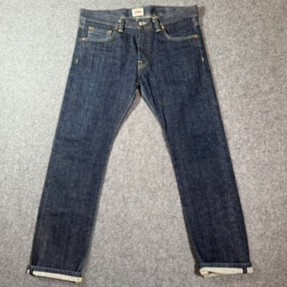 Edwin Mens Selvedge Slim Fit Jeans Inidigo Raw Denim Sz 32x31 Japan Lux Workwear - Picture 1 of 12
